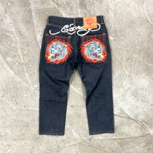 2007 Ed Hardy Embroidered Jeans - 33inch