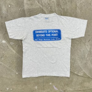 1991 Nude Beach Sign T-shirt (Made in USA)