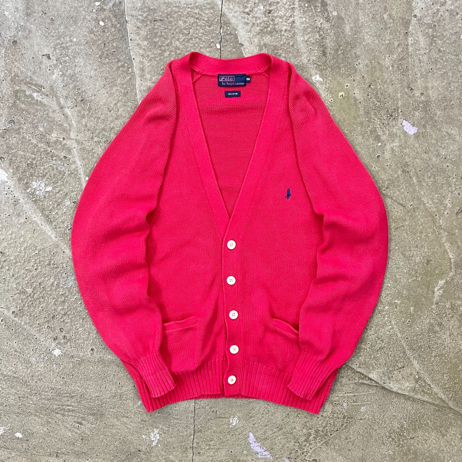 90&#039;s Polo by Ralph Lauren Cotton Cardigan - Size 100