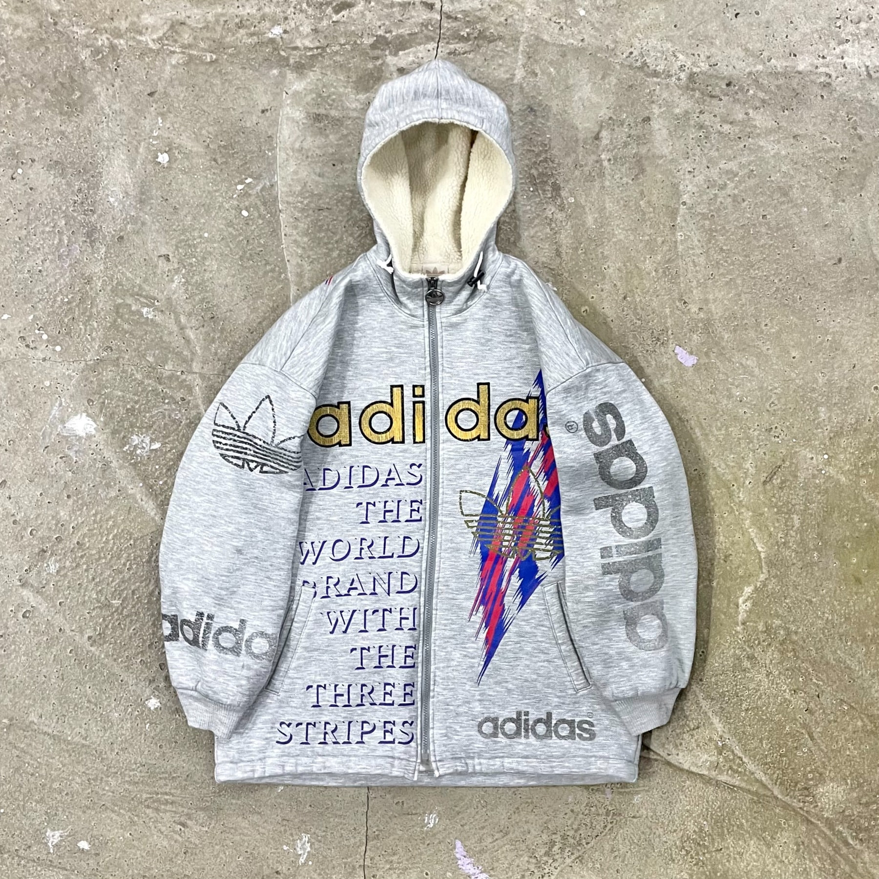 90&#039;s ADIDAS Sweat Zip Hoodie (Made in JAPAN) - M (실측 XL)