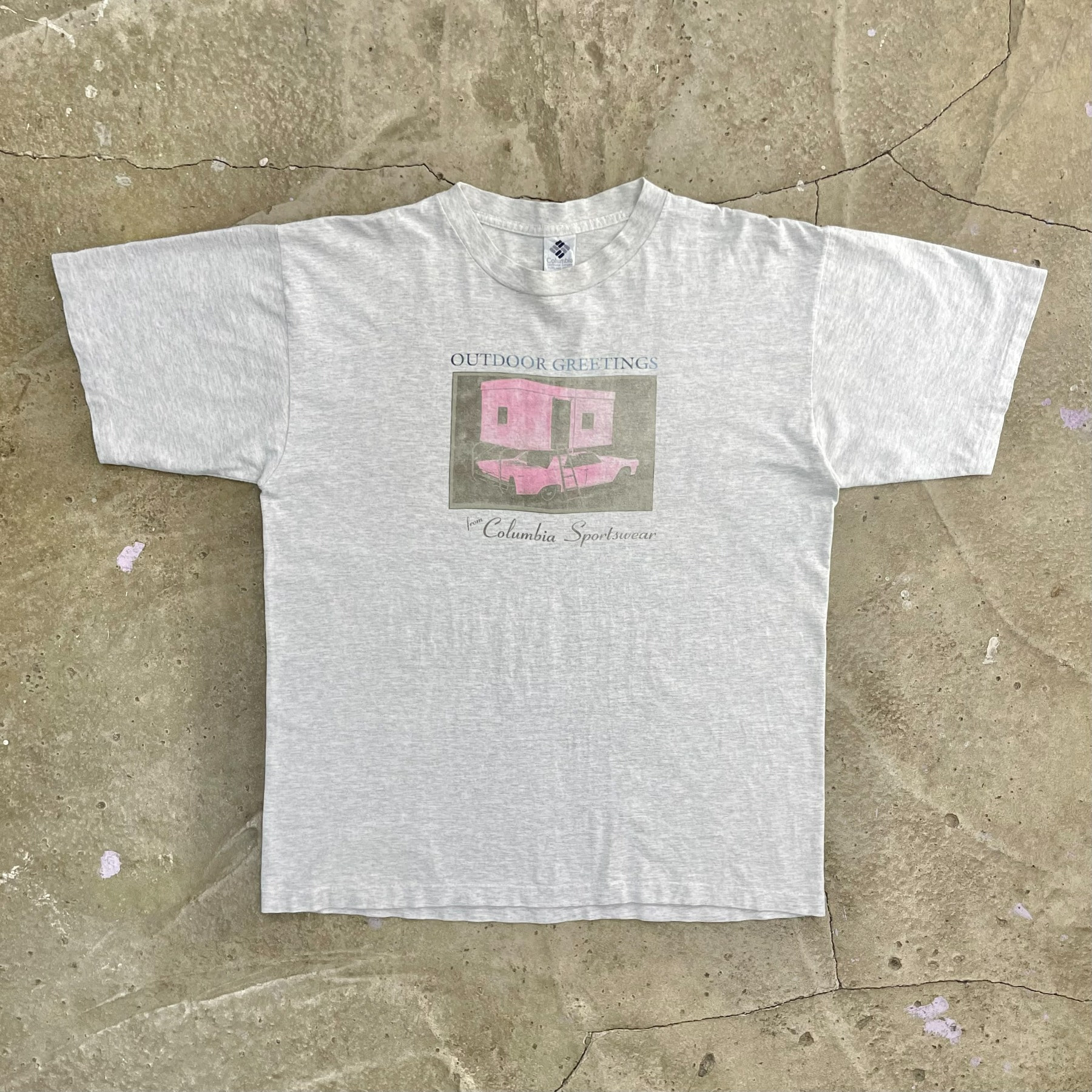 90&#039;s Columbia Outdoor Greetings Tee (Made in USA) - XL