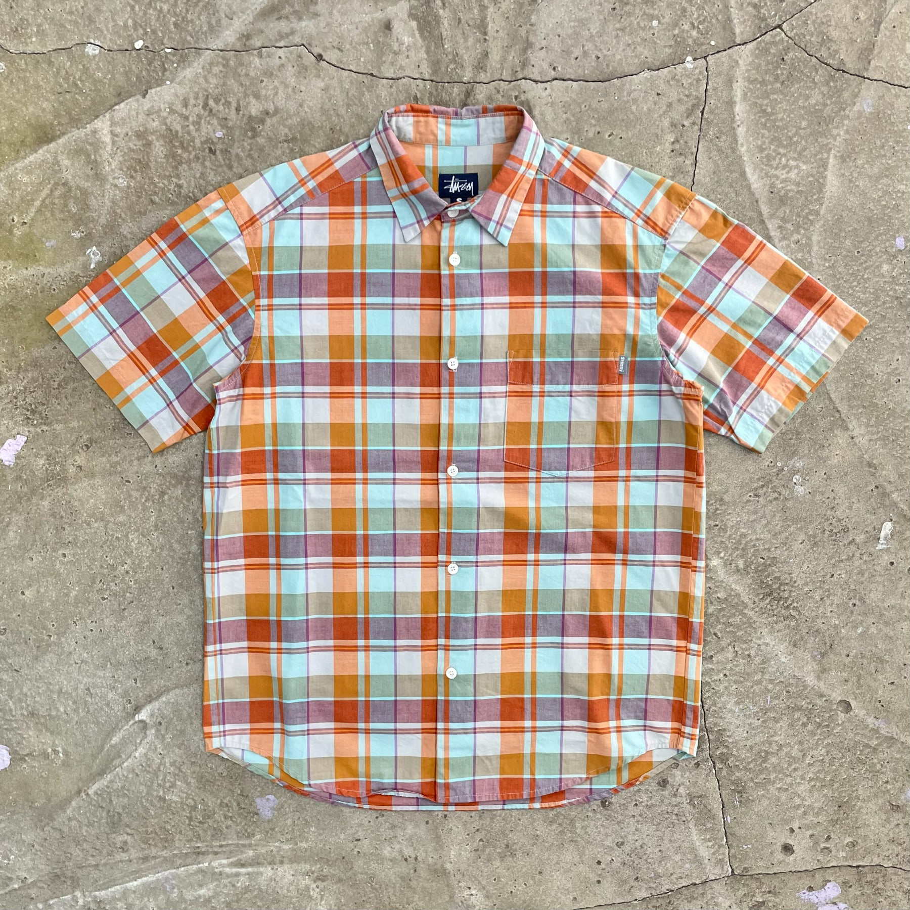 90&#039;s Stussy 1/2 Shirt (Made in USA) - S