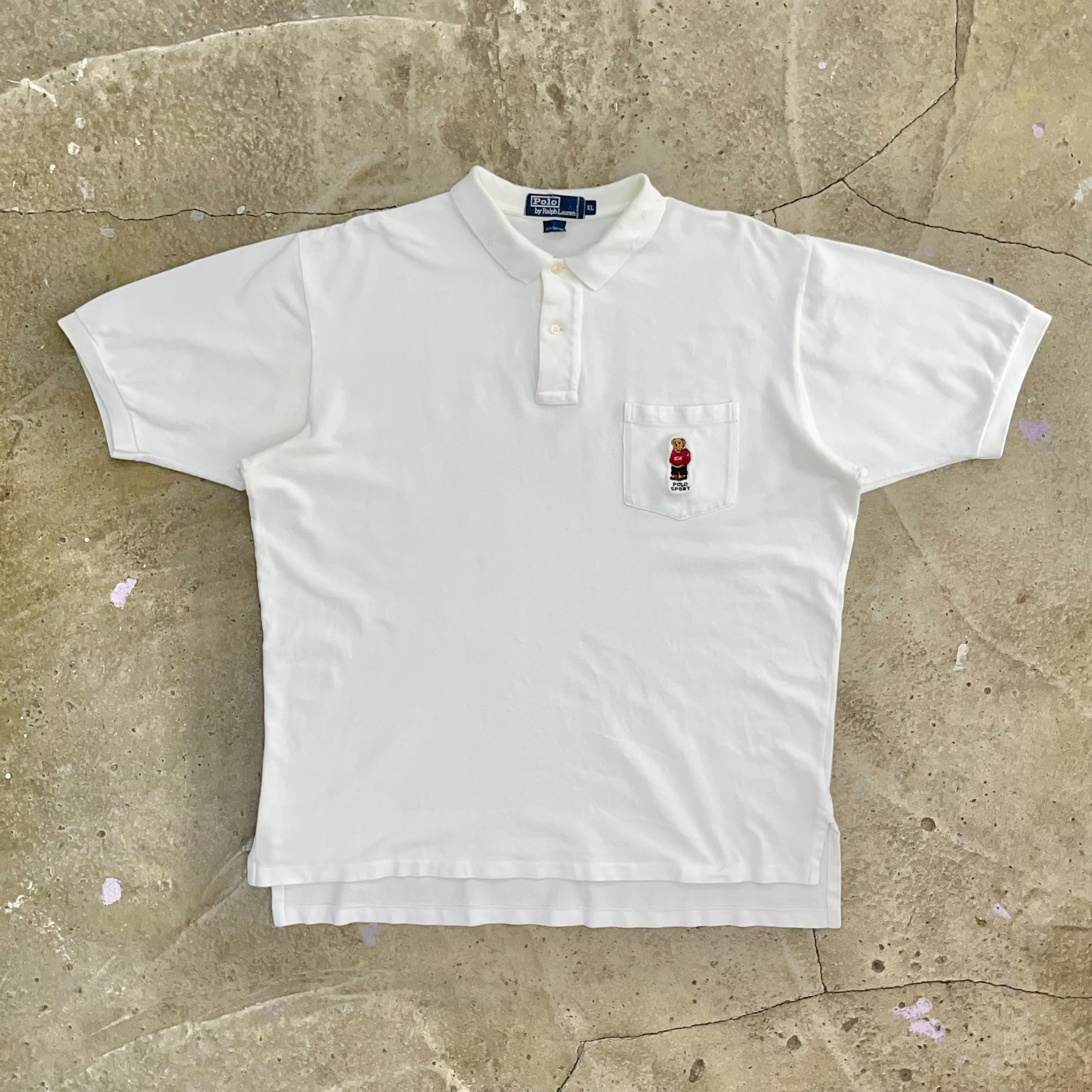 90&#039;s Polo Bear 1/2 PK Shirt - XL