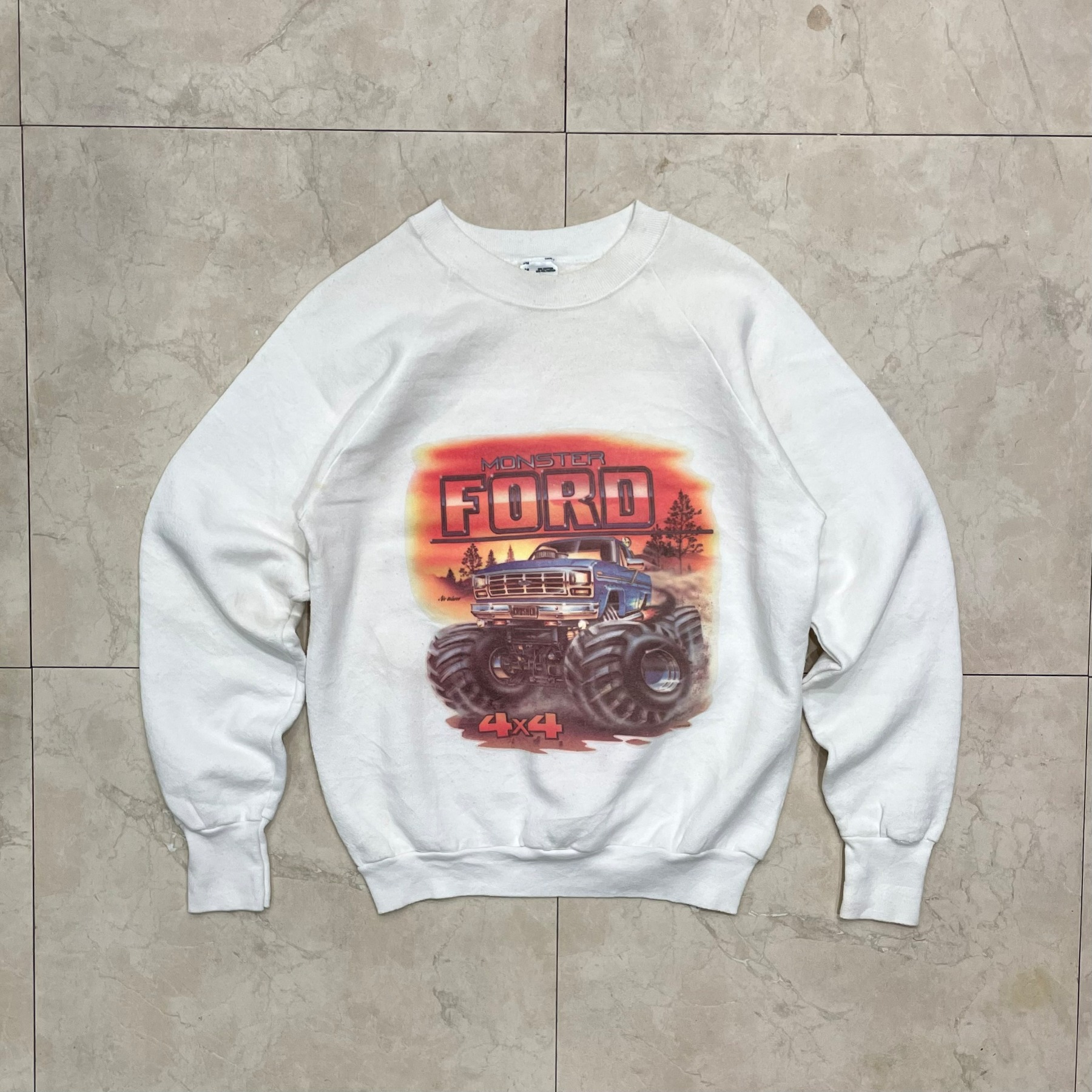 90&#039;s Ford Monster Truck Sweatshirt (Made in USA) - M