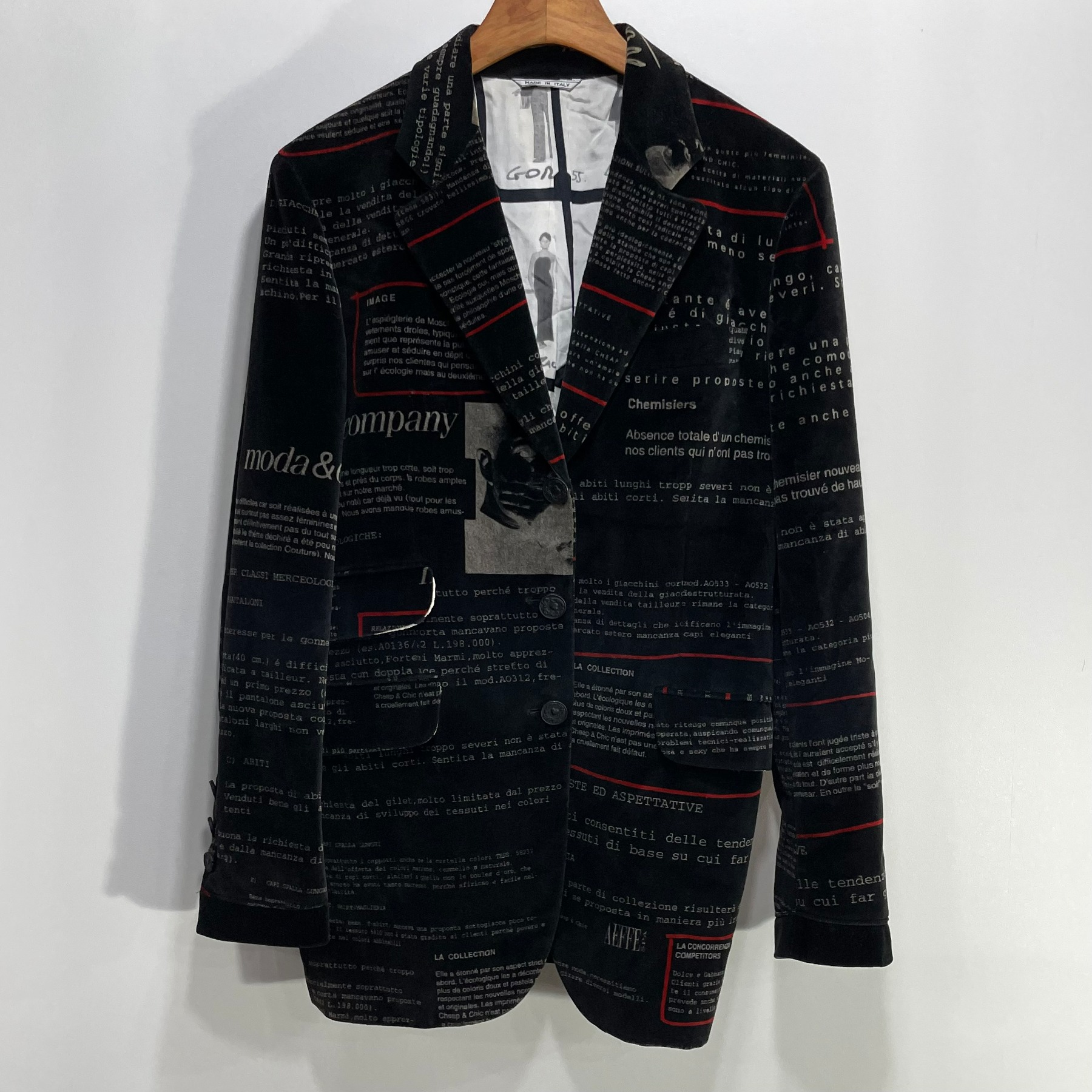 90&#039;s MOSCHINO Print Jacket (Made in ITALY) - 44