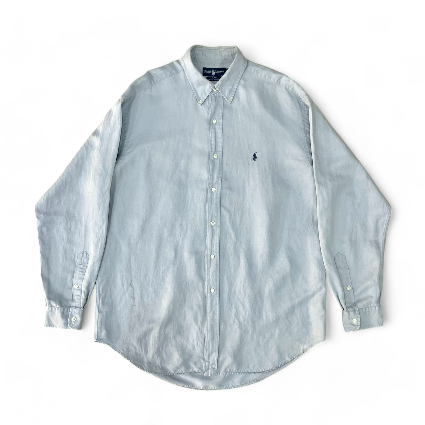 90&#039;s Polo Silk Linen Shirt - L