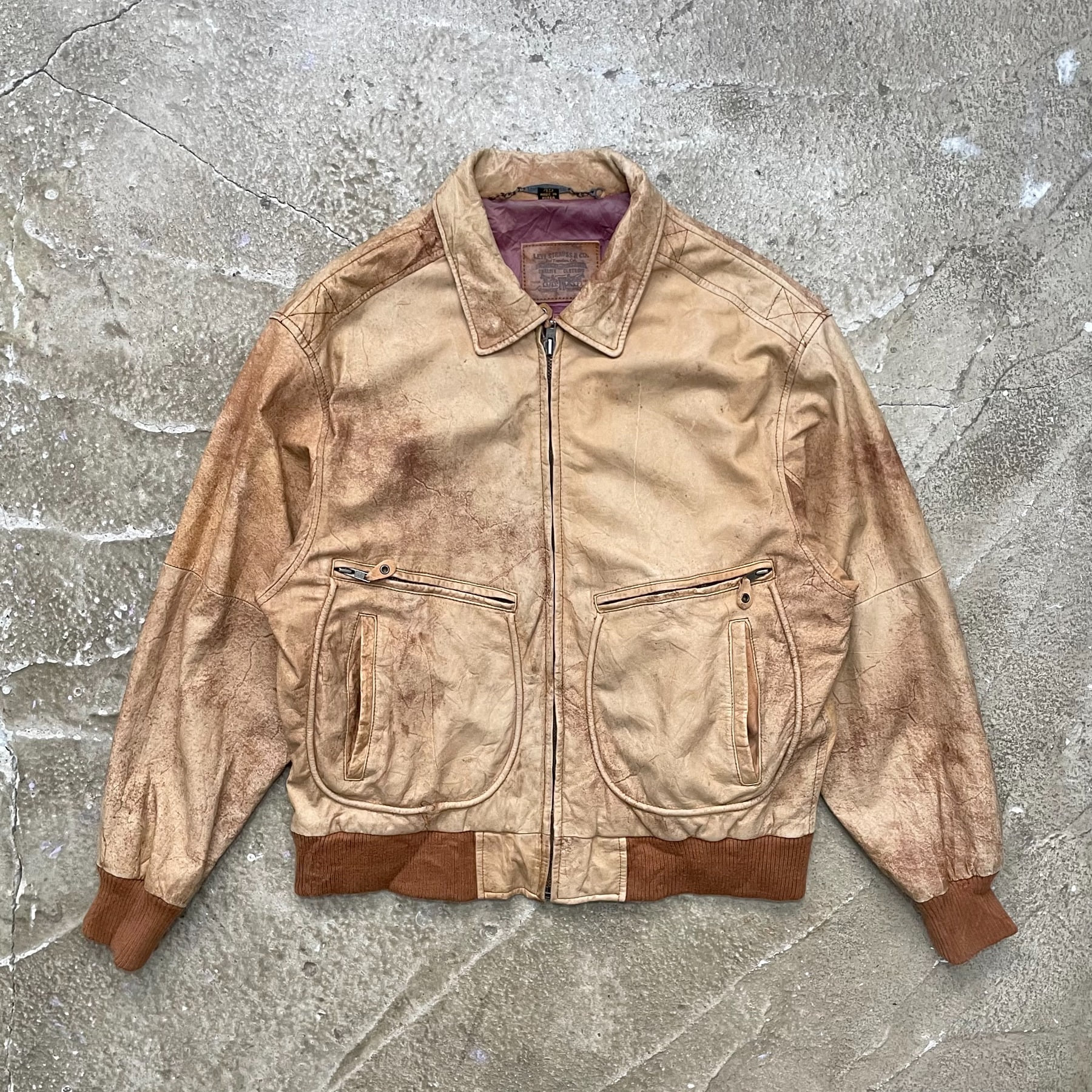 Vintage Levis Leather Jacket - 42 (실측 XL)