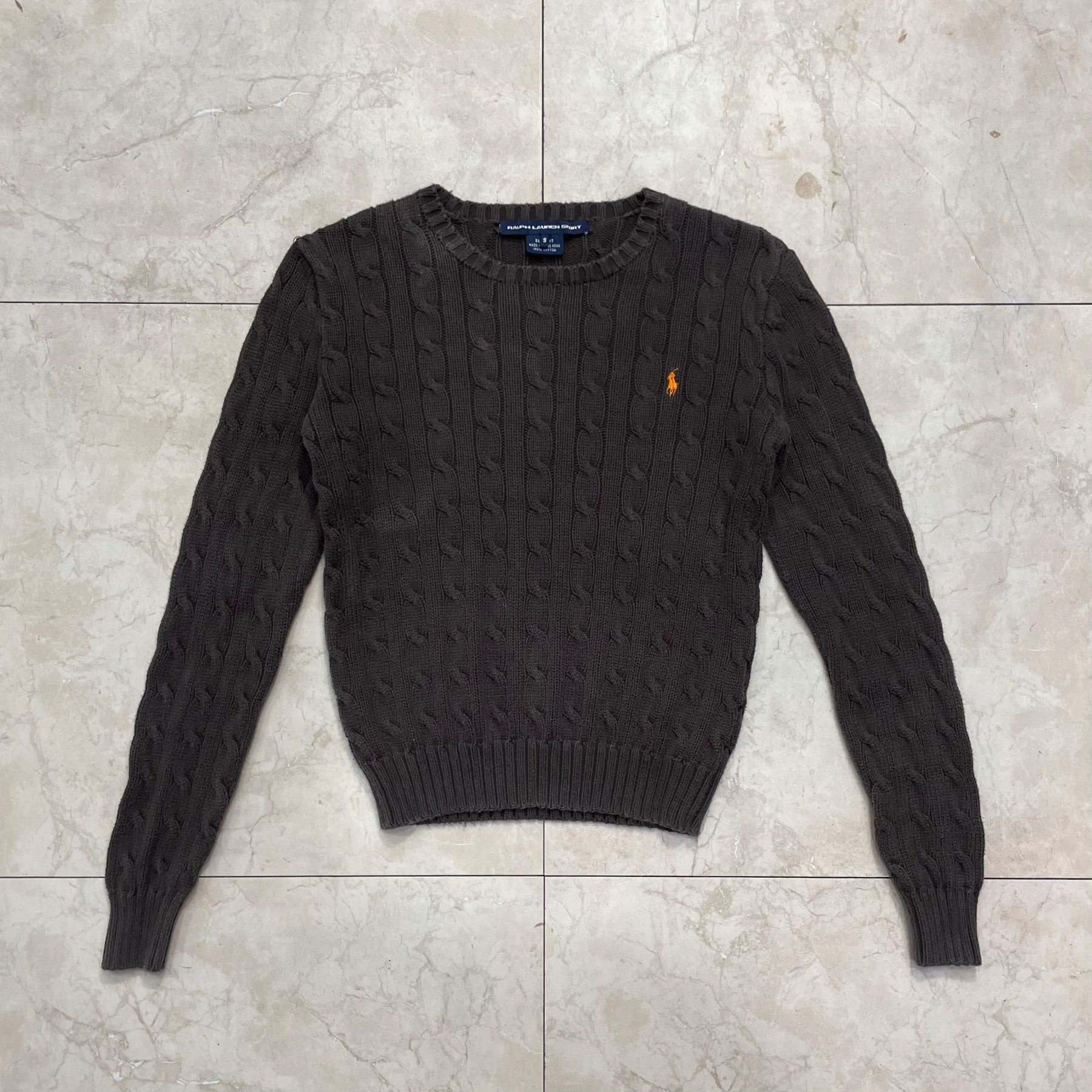 90&#039;s Polo Cotton Cable Sweater
